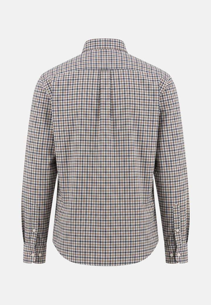 Dobby Check Button Down Shirt Teal
