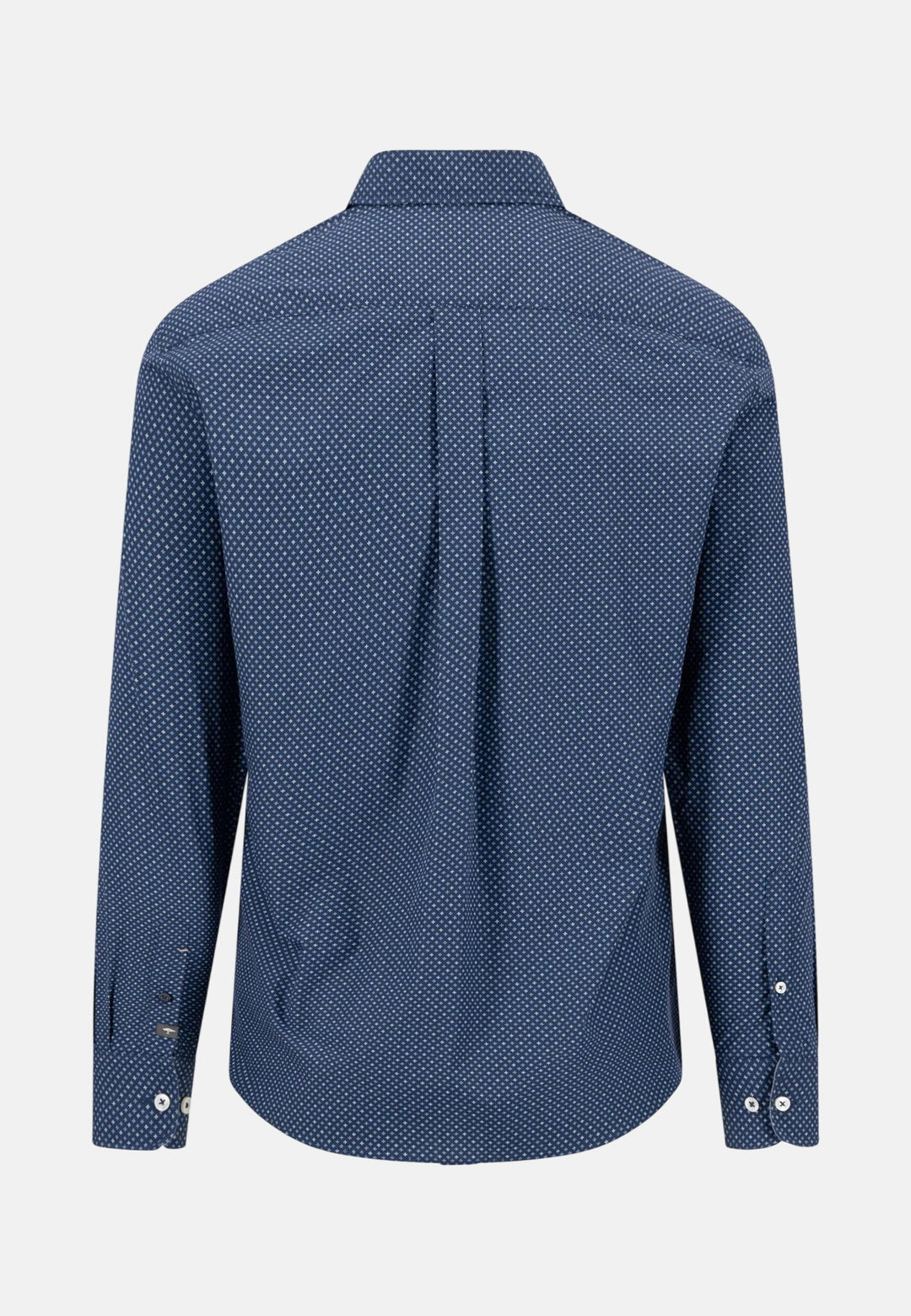 Minimal Print Button Down Shirt Ink Blue