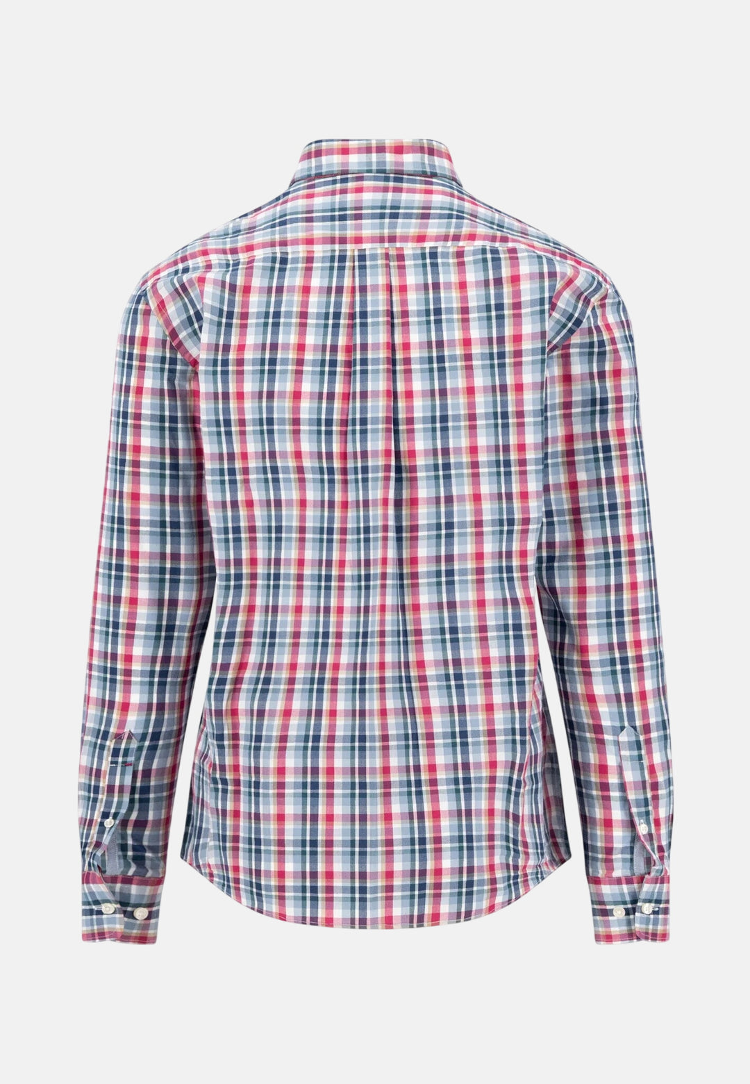 Multicolor Check Button Down Shirt Grape