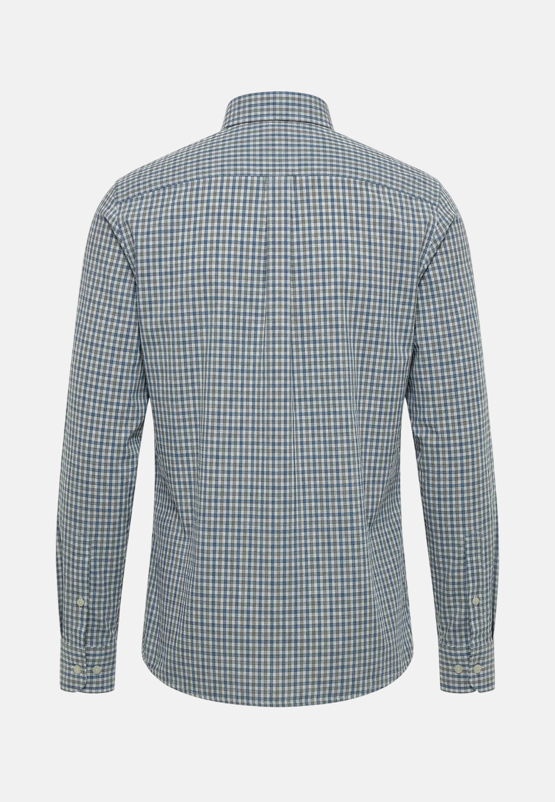 Poplin Vichy Check Button Down Shirt Harbour Blue