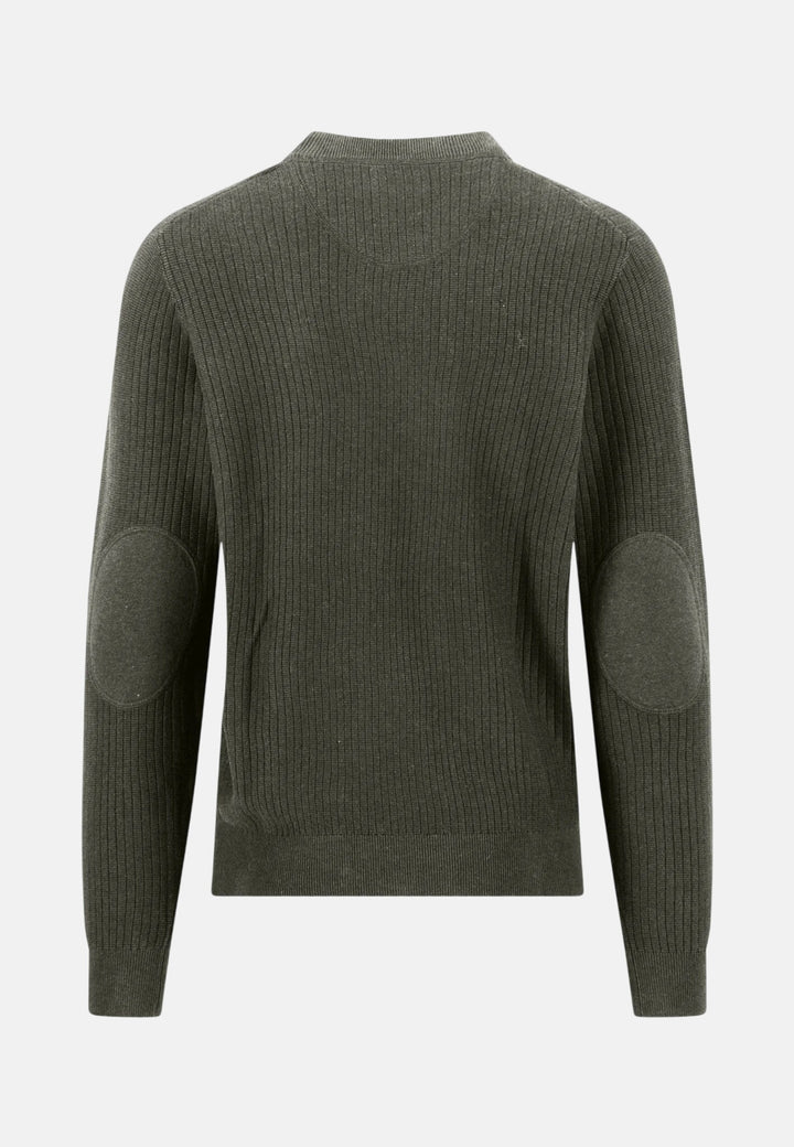 Ribbed Cotton Crewneck Knit Cypress