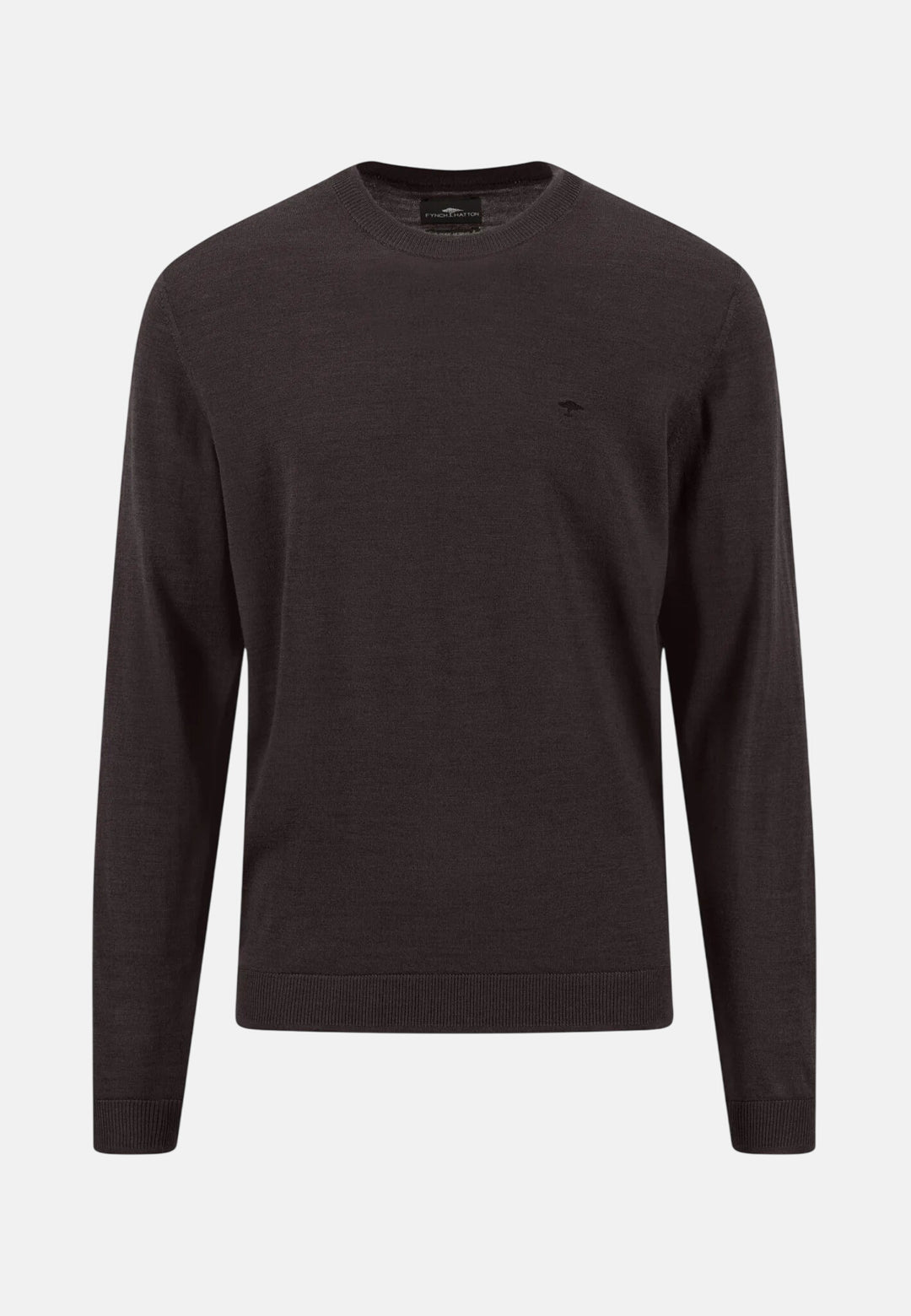 Merino Wool Fine Gauge Crewneck Knit Soil
