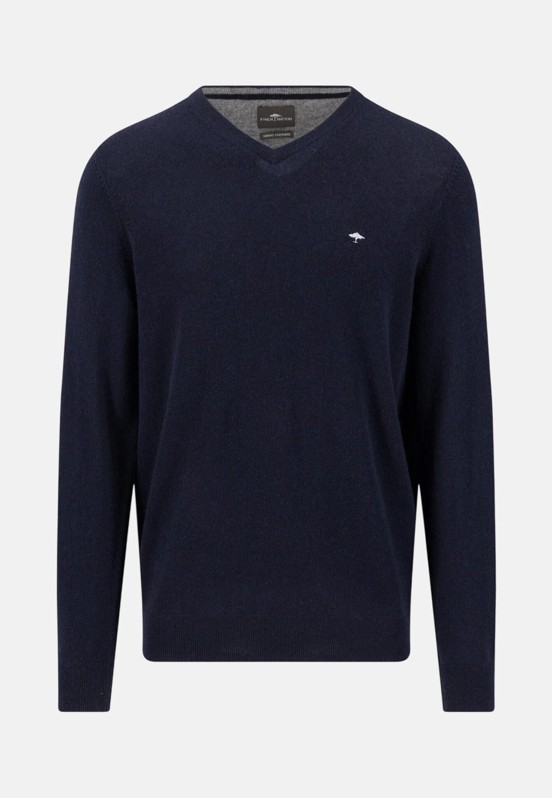 Merino Cashmere V-Neck Knit Navy