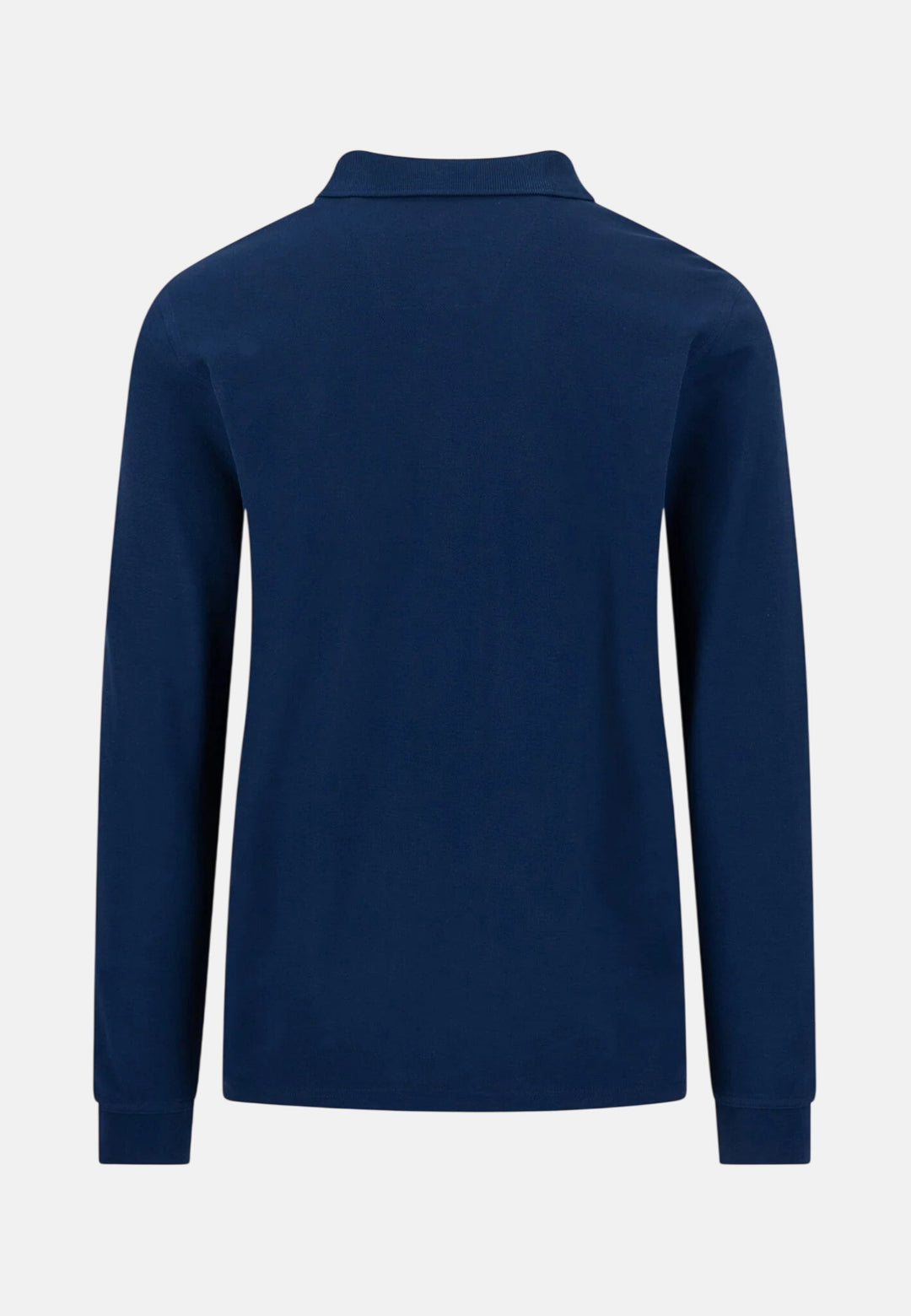 Premium Cotton Long Sleeve Polo Shirt Ink Blue
