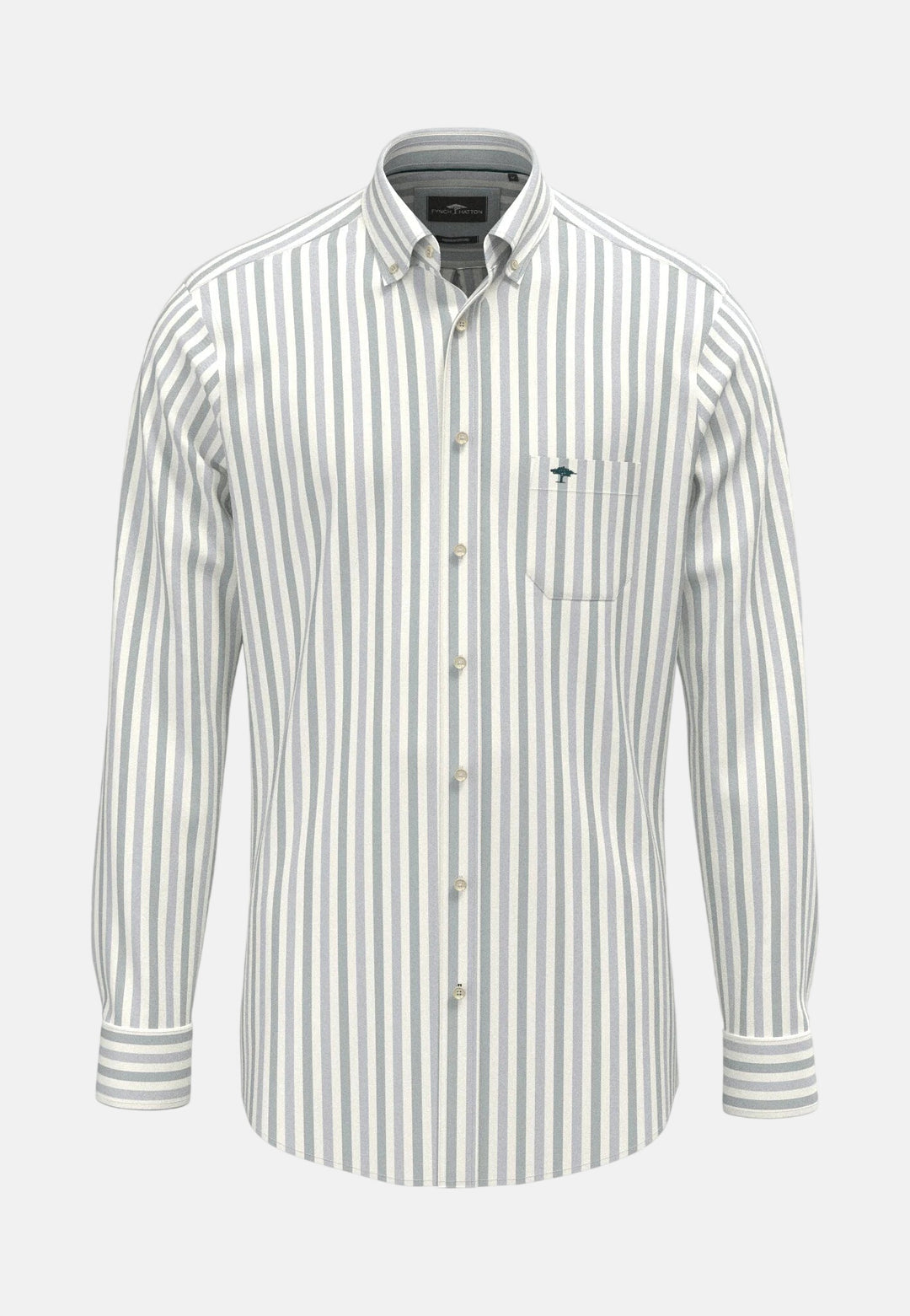 Oxford Stripe Button Down Shirt Teal