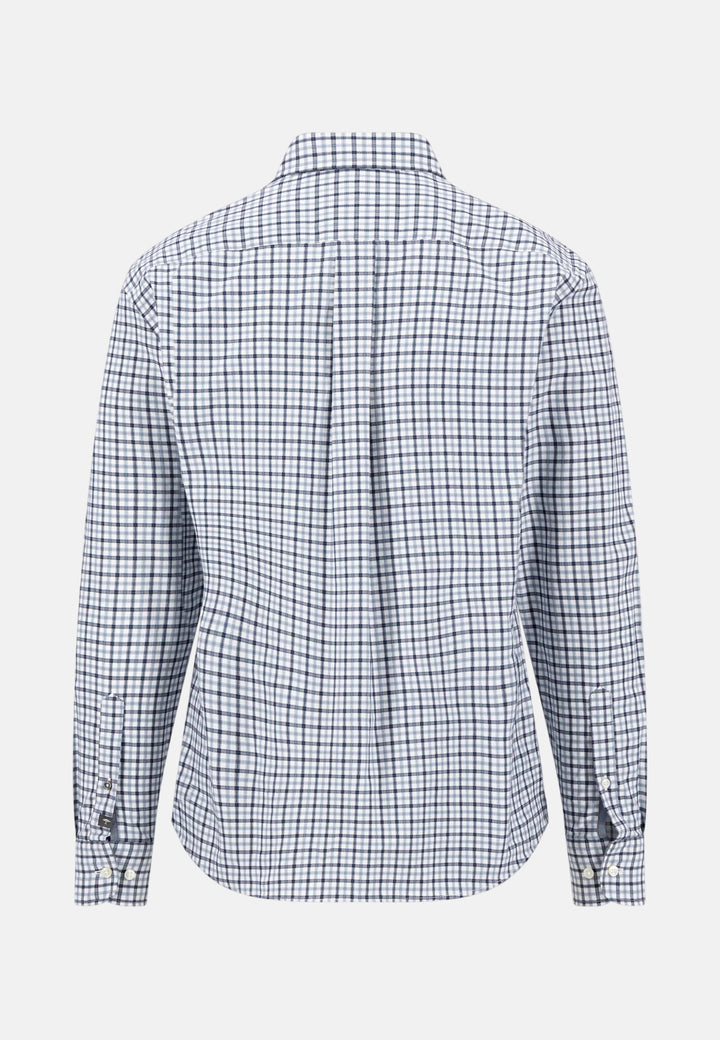 Dobby Check Button Down Shirt Air Blue
