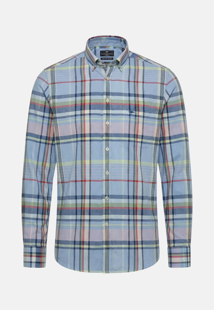 Washed Oxford Check Shirt New Breeze
