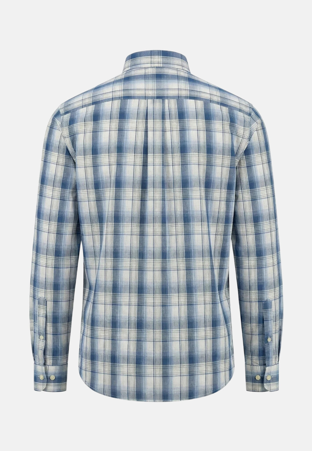 Poplin Check Button Down Shirt Harbour Blue