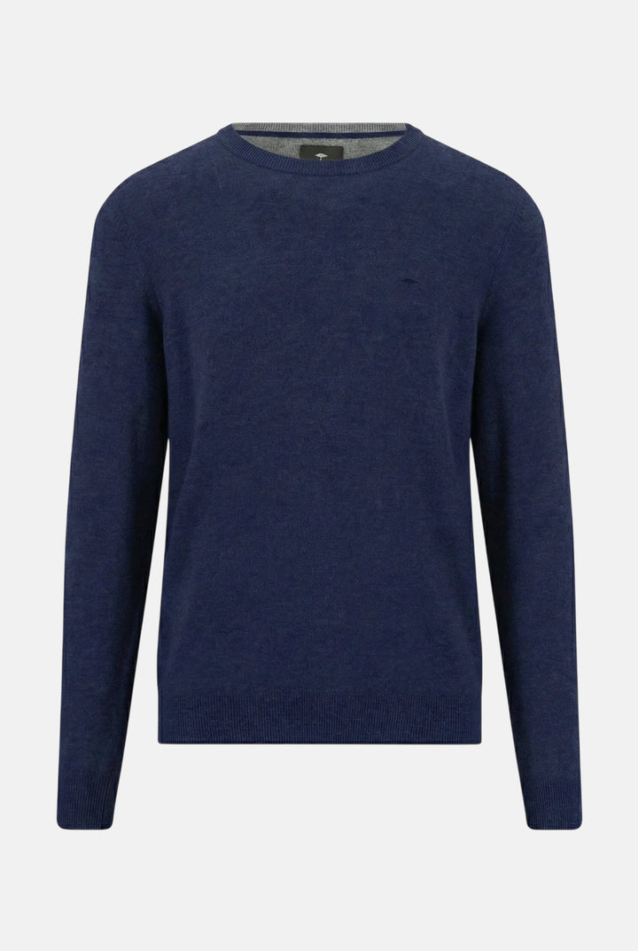Merino Cashmere Crewneck Knit Ink Blue