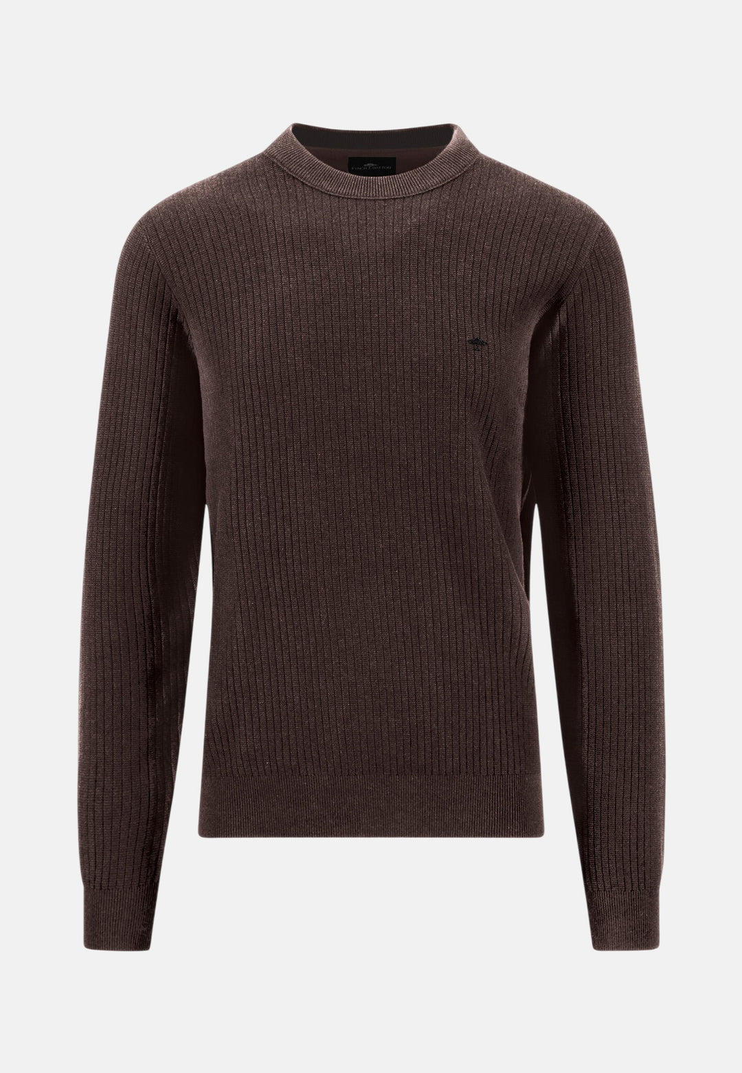 Ribbed Cotton Crewneck Knit Soil
