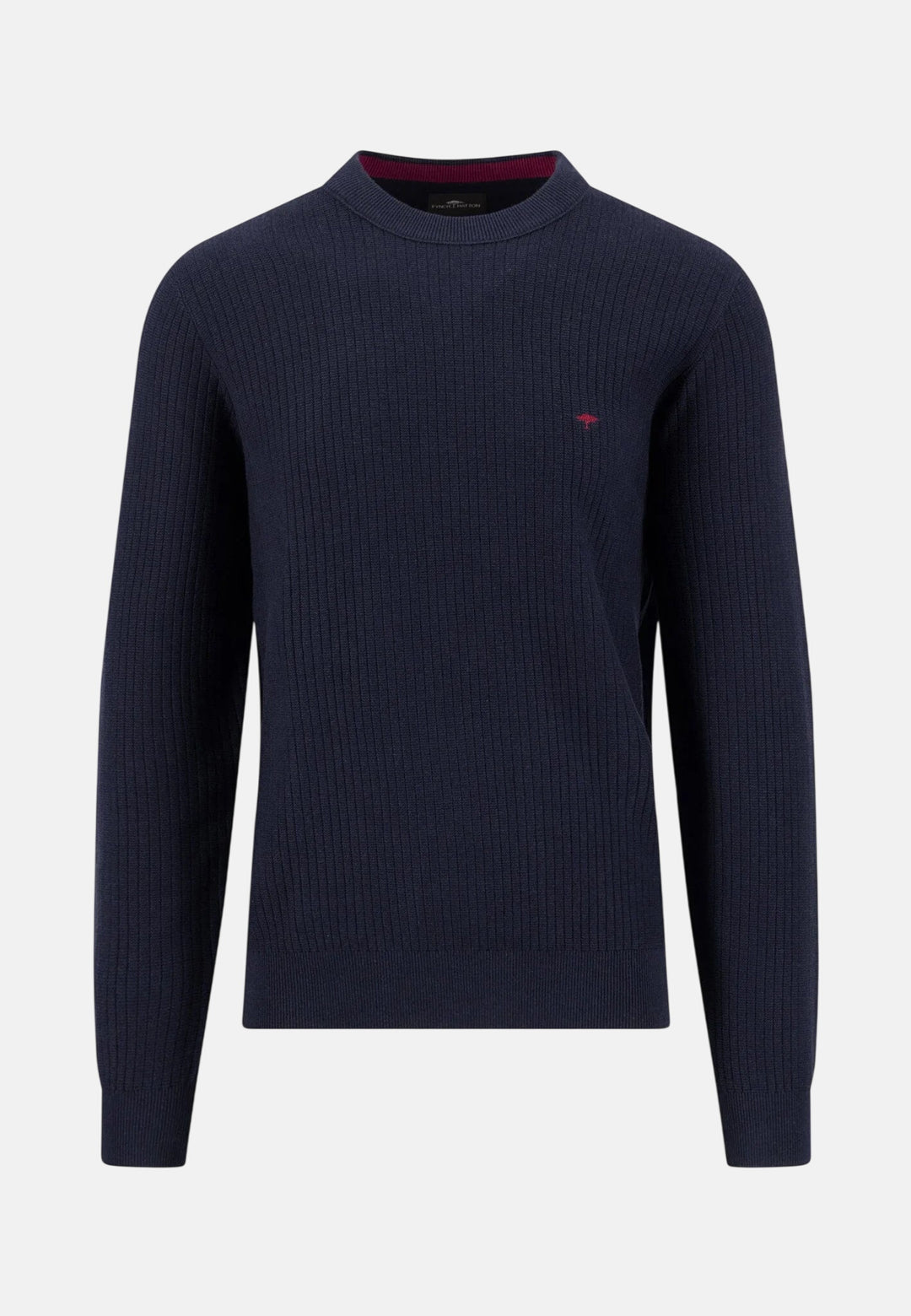 Ribbed Cotton Crewneck Knit Navy