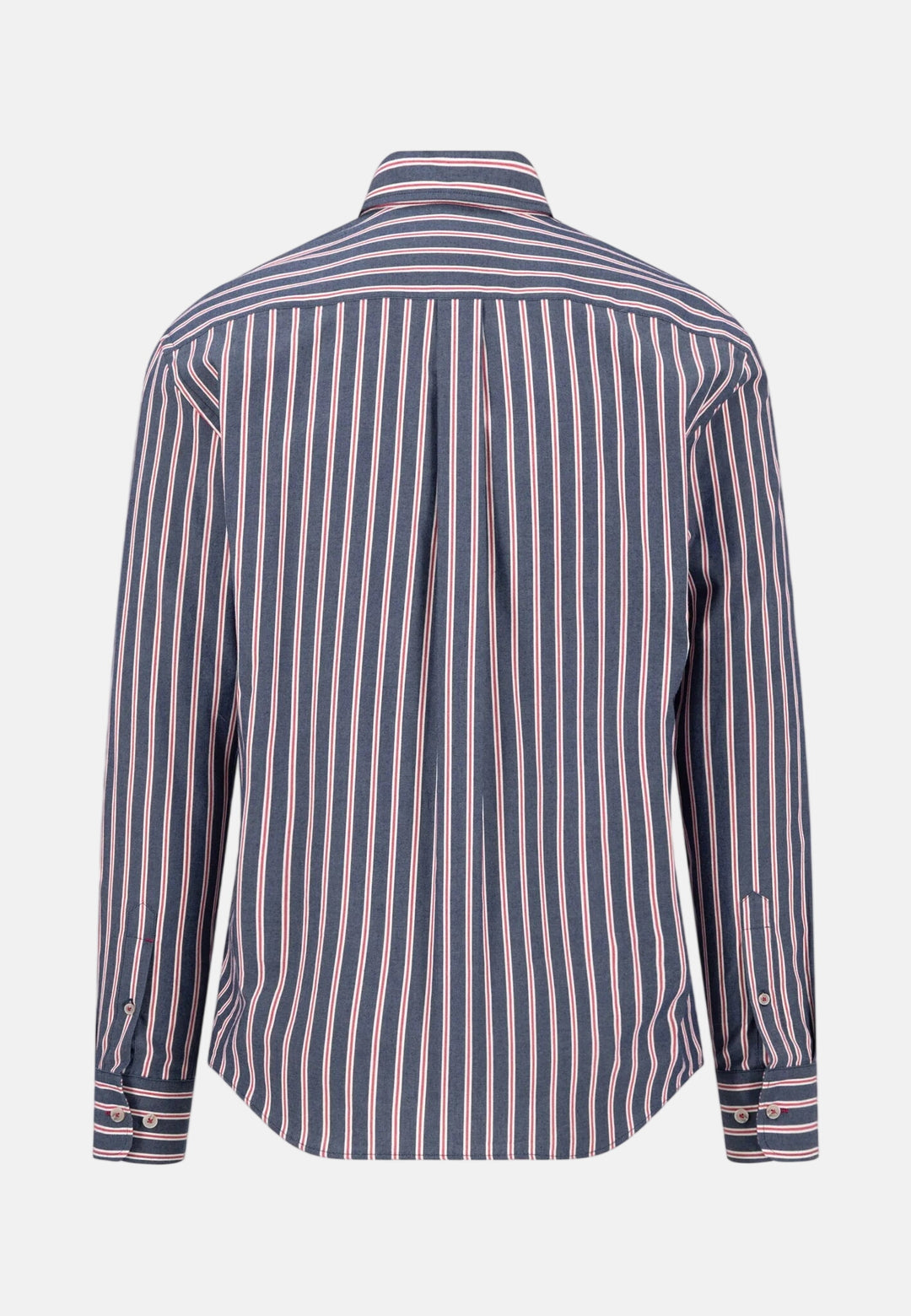 Striped Twill Button Down Shirt Grape