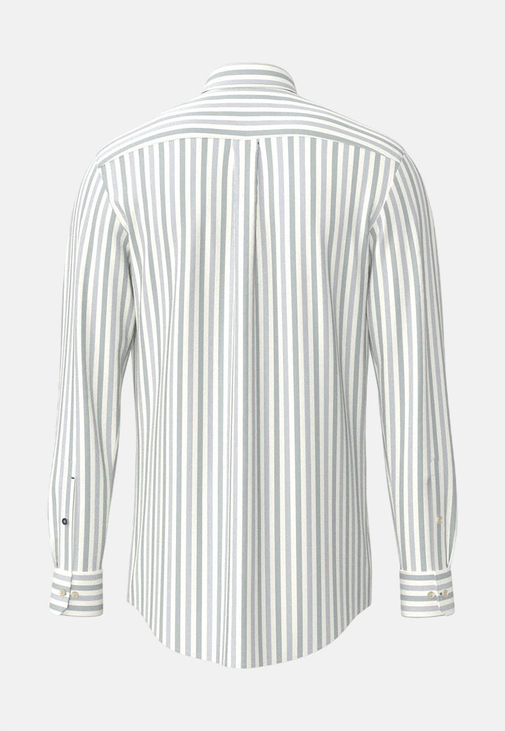 Oxford Stripe Button Down Shirt Teal